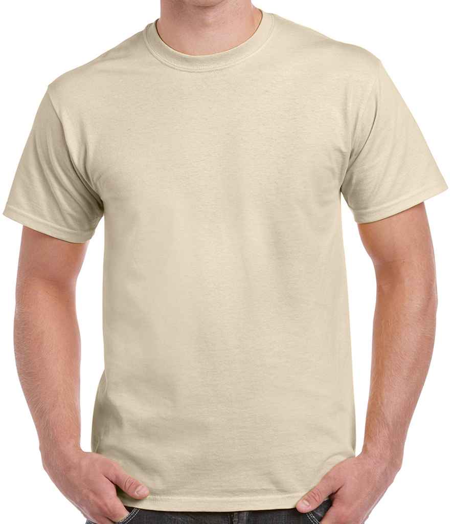 Gildan Ultra Cotton T-Shirt in Sand by Gildan — Custom branded clothing by Print Press, featuring premium embroidery produced in our specialist print lab in the UK.