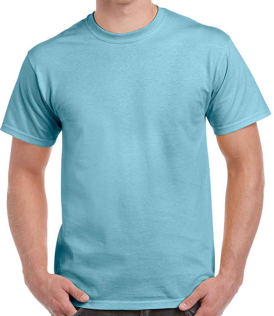 Gildan Ultra Cotton T-Shirt in Sky Blue by Gildan — Custom branded clothing by Print Press, featuring premium embroidery produced in our specialist print lab in the UK.