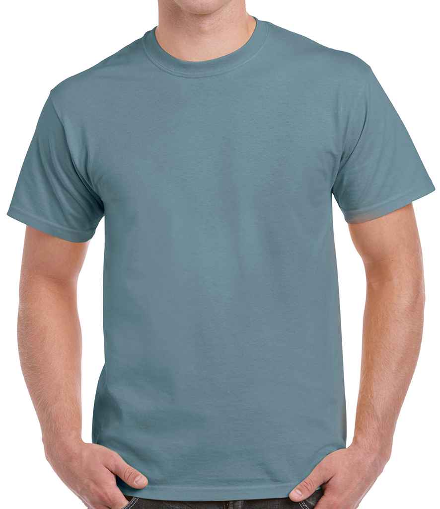 Gildan Ultra Cotton T-Shirt in Stone Blue by Gildan — Custom branded clothing by Print Press, featuring premium embroidery produced in our specialist print lab in the UK.