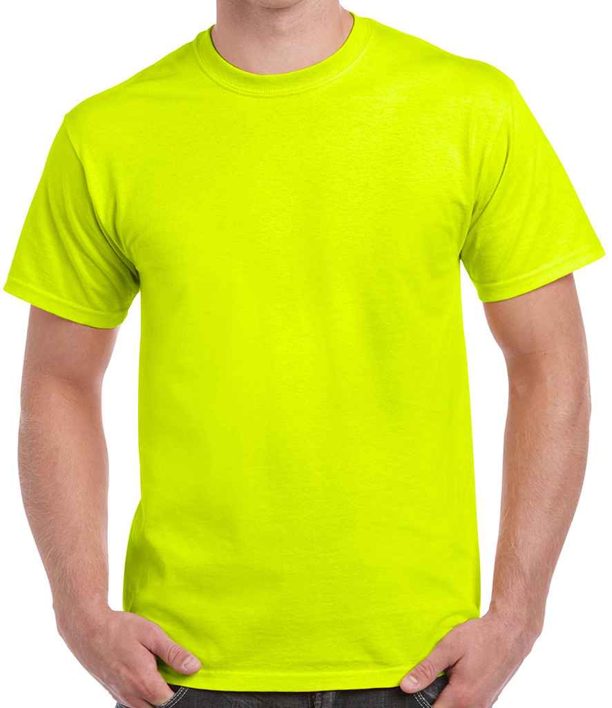 Gildan Ultra Cotton T-Shirt in Safety Green by Gildan — Custom branded clothing by Print Press, featuring premium embroidery produced in our specialist print lab in the UK.