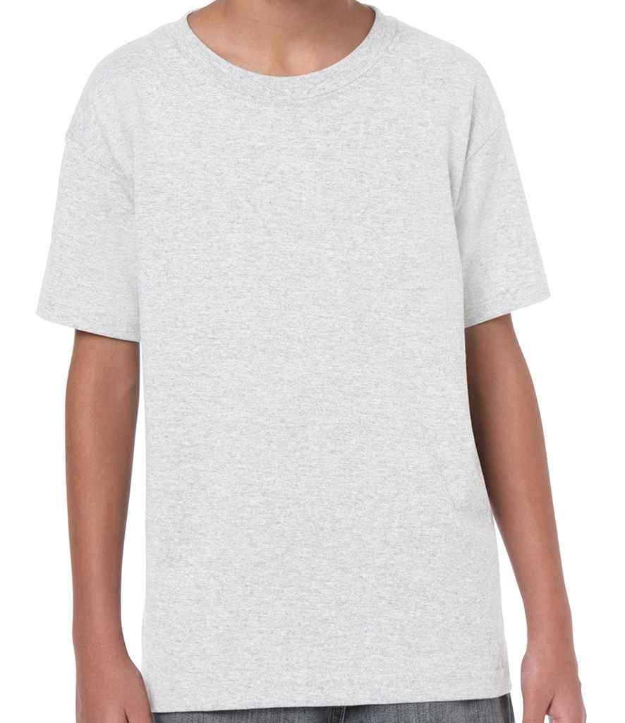 Gildan Kids Heavy Cotton T-Shirt - (2nd Colours) in Ash by Gildan — Custom branded clothing by Print Press, featuring premium embroidery produced in our specialist print lab in the UK.