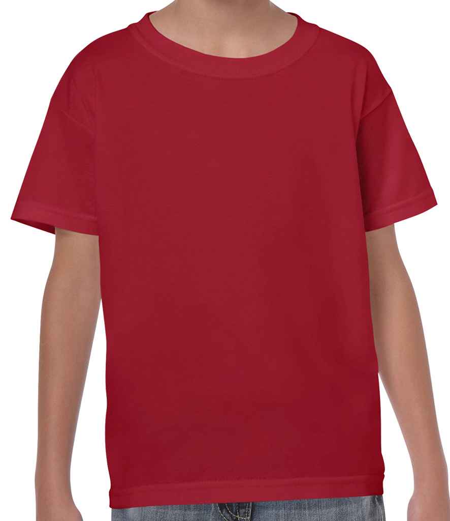 Gildan Kids Heavy Cotton T-Shirt - (2nd Colours) in Cardinal Red by Gildan — Custom branded clothing by Print Press, featuring premium embroidery produced in our specialist print lab in the UK.