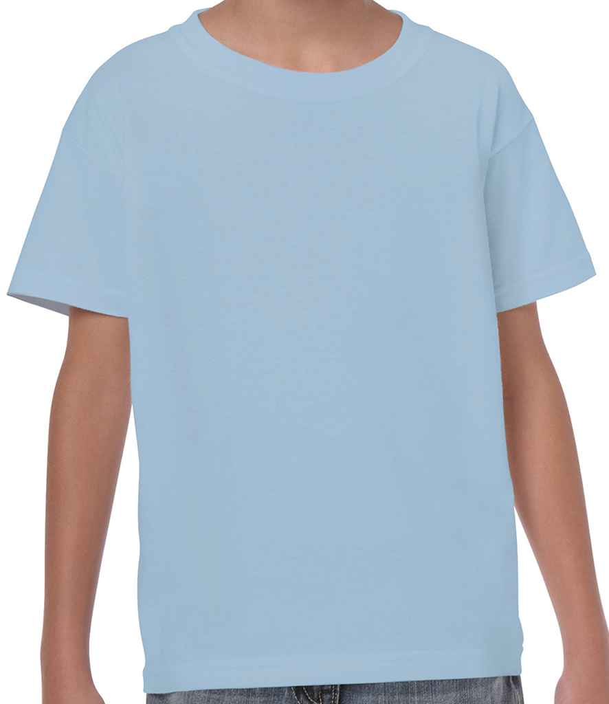Gildan Kids Heavy Cotton T-Shirt in Light Blue by Gildan — Custom branded clothing by Print Press, featuring premium embroidery produced in our specialist print lab in the UK.