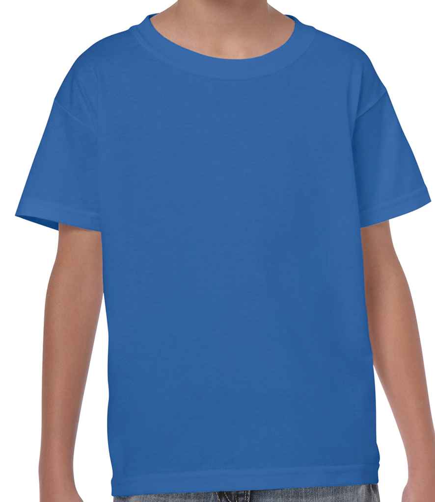 Gildan Kids Heavy Cotton T-Shirt in by Gildan — Custom branded clothing by Print Press, featuring premium embroidery produced in our specialist print lab in the UK.