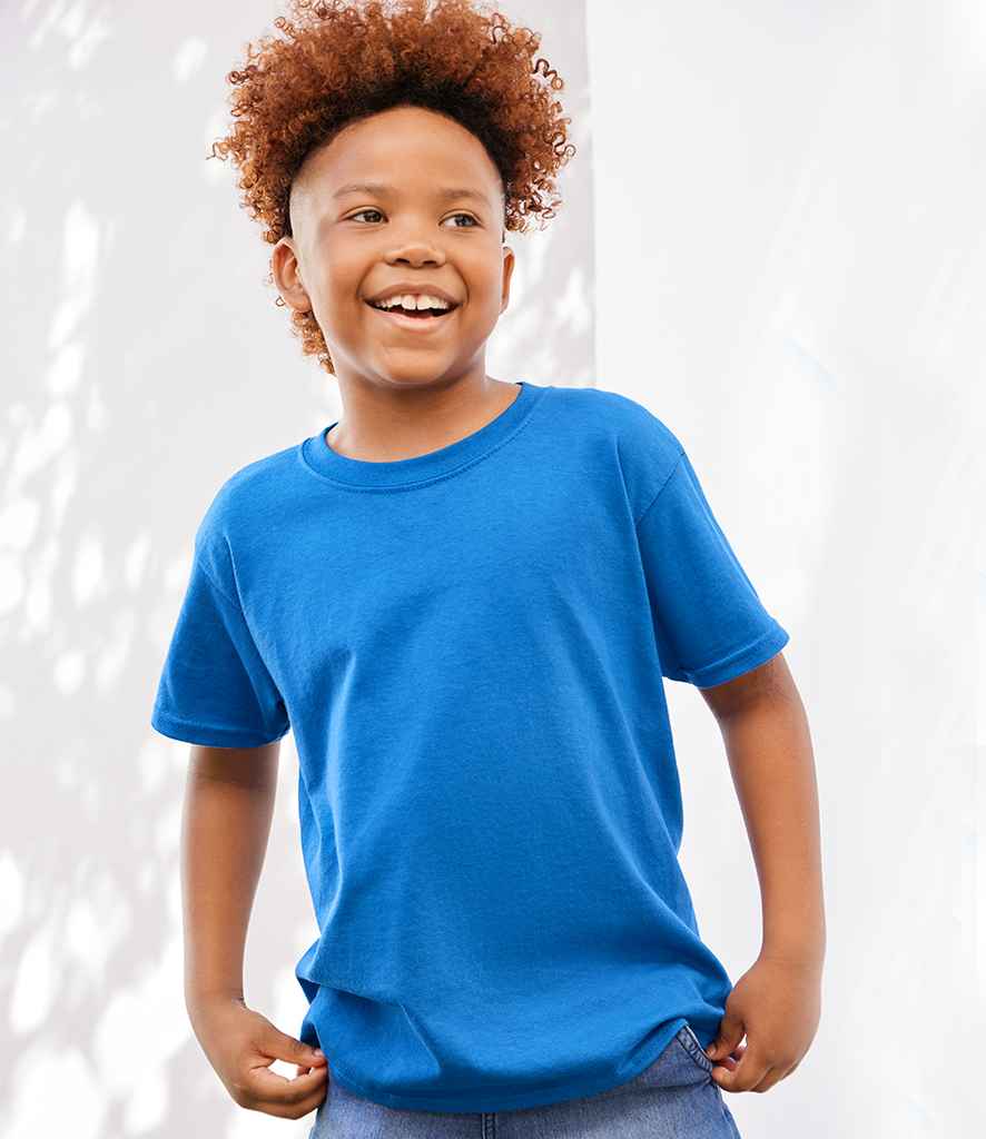 Gildan Kids Heavy Cotton T-Shirt in Royal Blue by Gildan — Custom branded clothing by Print Press, featuring premium embroidery produced in our specialist print lab in the UK.