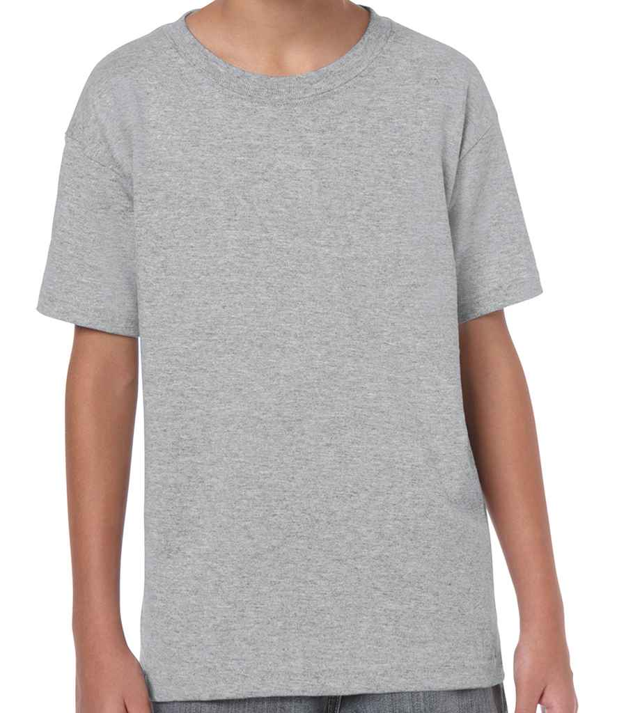 Gildan Kids Heavy Cotton T-Shirt in by Gildan — Custom branded clothing by Print Press, featuring premium embroidery produced in our specialist print lab in the UK.