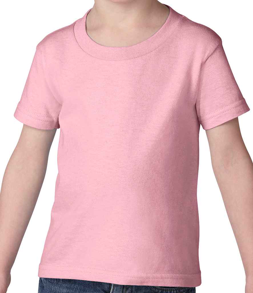 Gildan Heavy Cotton Toddler T-Shirt in Light Pink by Gildan — Custom branded clothing by Print Press, featuring premium embroidery produced in our specialist print lab in the UK.