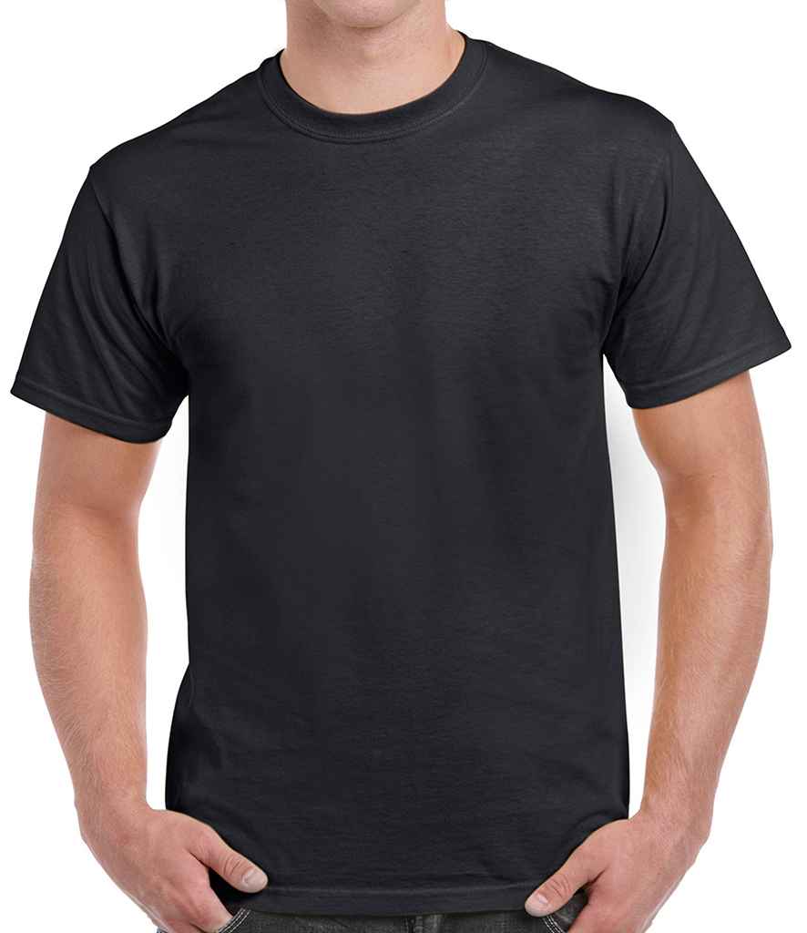 Gildan Heavy Cotton T-Shirt - (2nd Colours) in Black by Gildan — Custom branded clothing by Print Press, featuring premium embroidery produced in our specialist print lab in the UK.