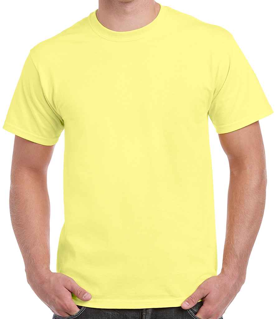 Gildan Heavy Cotton T-Shirt in Cornsilk by Gildan — Custom branded clothing by Print Press, featuring premium embroidery produced in our specialist print lab in the UK.