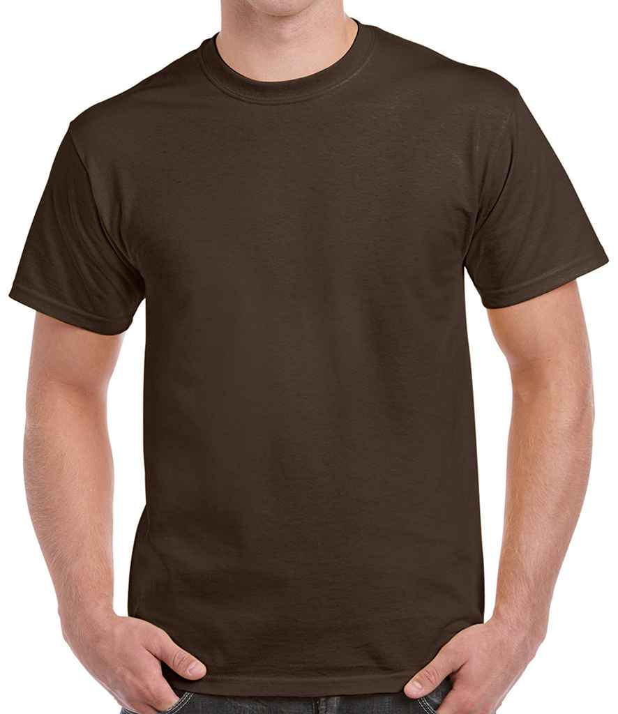 Gildan Heavy Cotton T-Shirt in Dark Chocolate by Gildan — Custom branded clothing by Print Press, featuring premium embroidery produced in our specialist print lab in the UK.