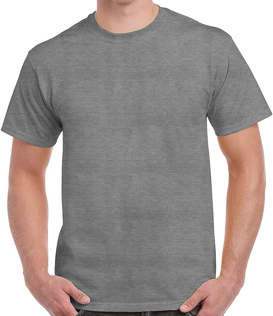 Gildan Heavy Cotton T-Shirt in Graphite Heather by Gildan — Custom branded clothing by Print Press, featuring premium embroidery produced in our specialist print lab in the UK.