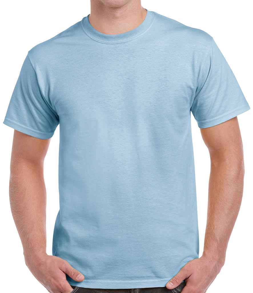 Gildan Heavy Cotton T-Shirt - (3rd Colours) in Light Blue by Gildan — Custom branded clothing by Print Press, featuring premium embroidery produced in our specialist print lab in the UK.