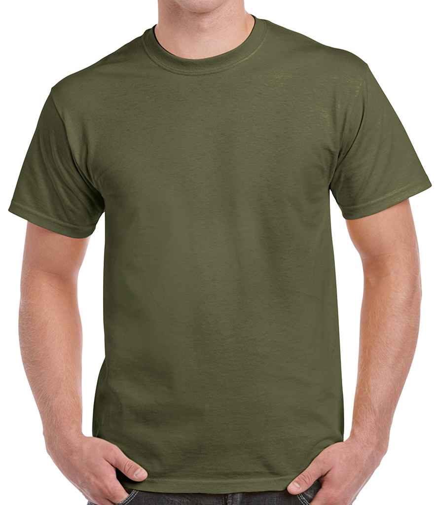 Gildan Heavy Cotton T-Shirt - (3rd Colours) in Military Green by Gildan — Custom branded clothing by Print Press, featuring premium embroidery produced in our specialist print lab in the UK.
