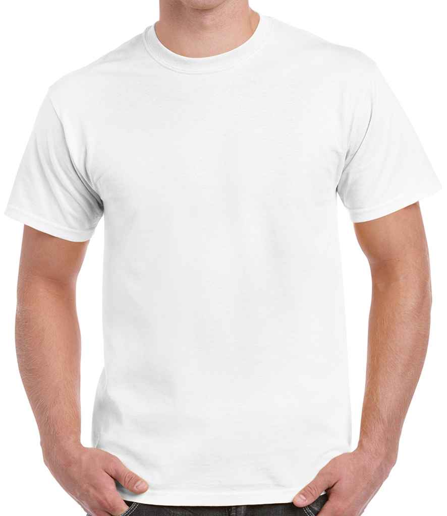 Gildan Heavy Cotton T-Shirt - (3rd Colours) in White by Gildan — Custom branded clothing by Print Press, featuring premium embroidery produced in our specialist print lab in the UK.