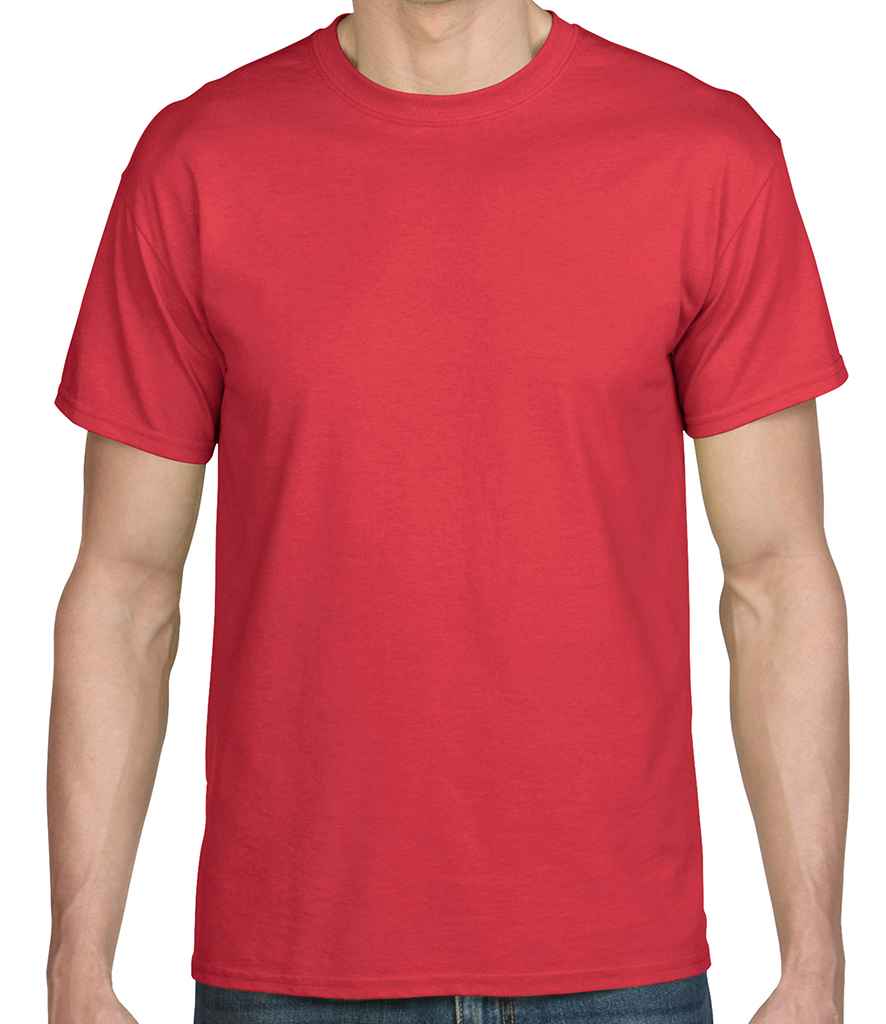 Gildan DryBlend T-Shirt in Red by Gildan — Custom branded clothing by Print Press, featuring premium embroidery produced in our specialist print lab in the UK.