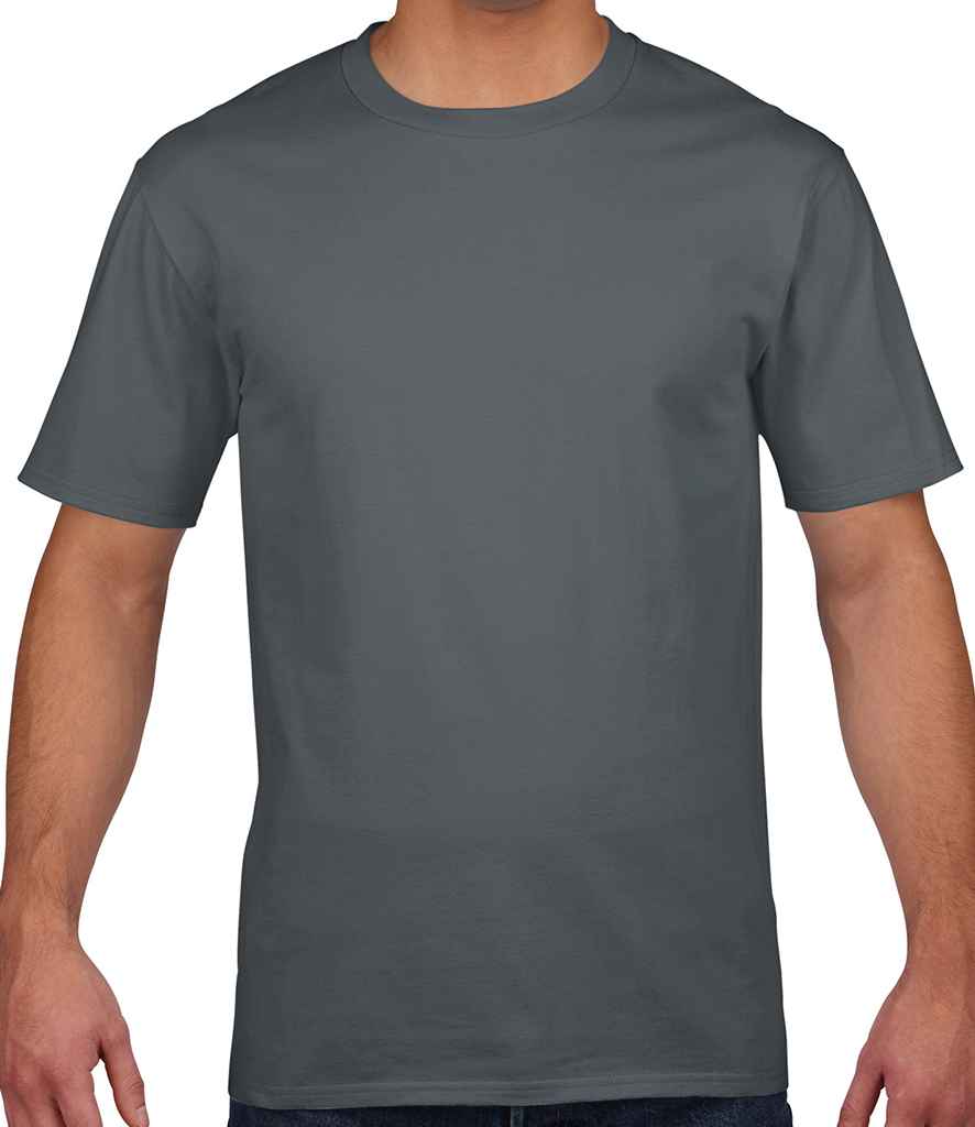Gildan Premium Cotton T-Shirt in Charcoal by Gildan — Custom branded clothing by Print Press, featuring premium embroidery produced in our specialist print lab in the UK.