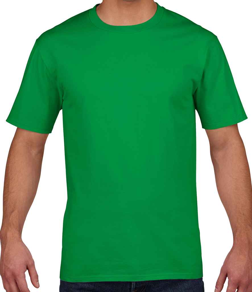 Gildan Premium Cotton T-Shirt in Irish Green by Gildan — Custom branded clothing by Print Press, featuring premium embroidery produced in our specialist print lab in the UK.
