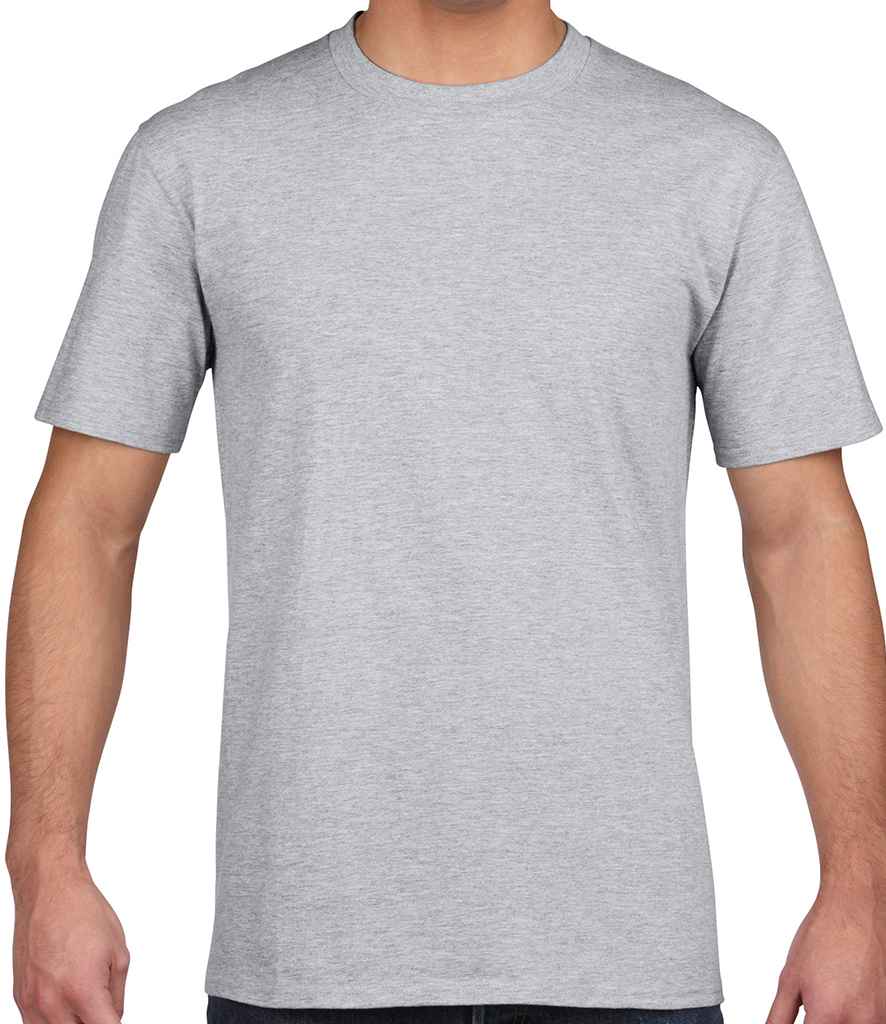 Gildan Premium Cotton T-Shirt in by Gildan — Custom branded clothing by Print Press, featuring premium embroidery produced in our specialist print lab in the UK.