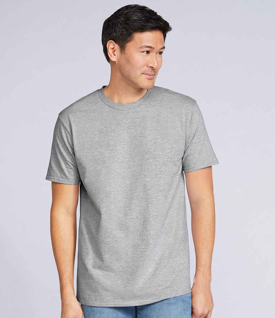 Gildan Premium Cotton T-Shirt in Sport Grey by Gildan — Custom branded clothing by Print Press, featuring premium embroidery produced in our specialist print lab in the UK.