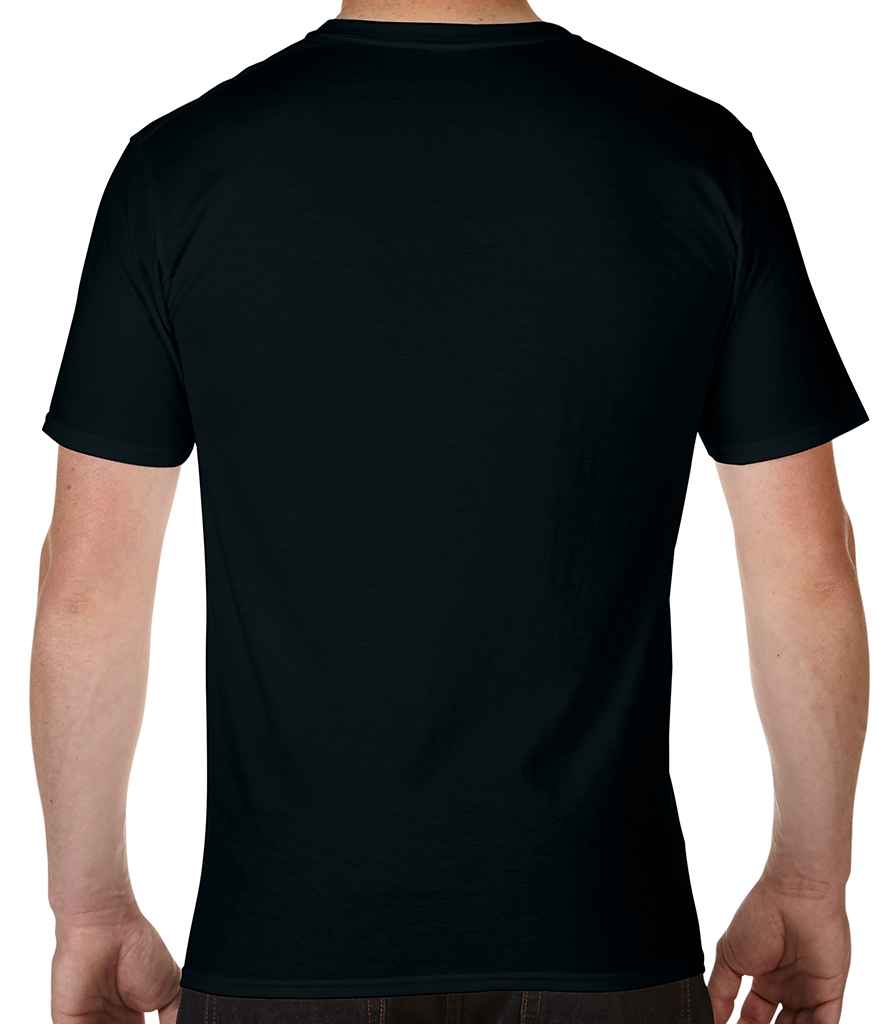 Gildan Premium Cotton V Neck T-Shirt in by Gildan — Custom branded clothing by Print Press, featuring premium embroidery produced in our specialist print lab in the UK.