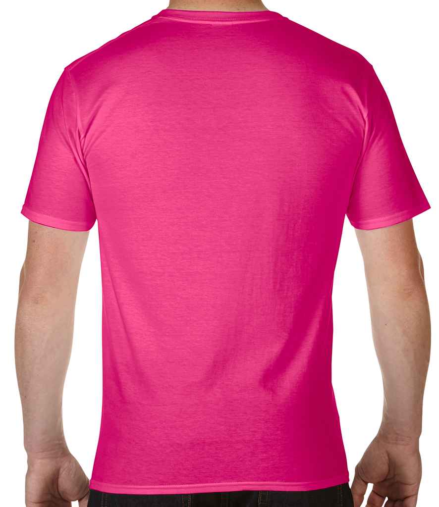 Gildan Premium Cotton V Neck T-Shirt in by Gildan — Custom branded clothing by Print Press, featuring premium embroidery produced in our specialist print lab in the UK.
