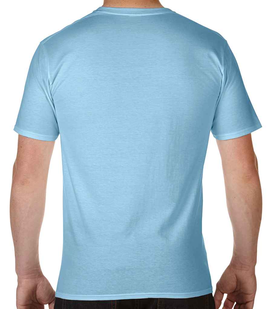Gildan Premium Cotton V Neck T-Shirt in by Gildan — Custom branded clothing by Print Press, featuring premium embroidery produced in our specialist print lab in the UK.
