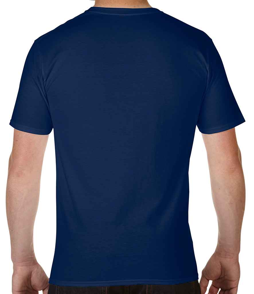 Gildan Premium Cotton V Neck T-Shirt in by Gildan — Custom branded clothing by Print Press, featuring premium embroidery produced in our specialist print lab in the UK.