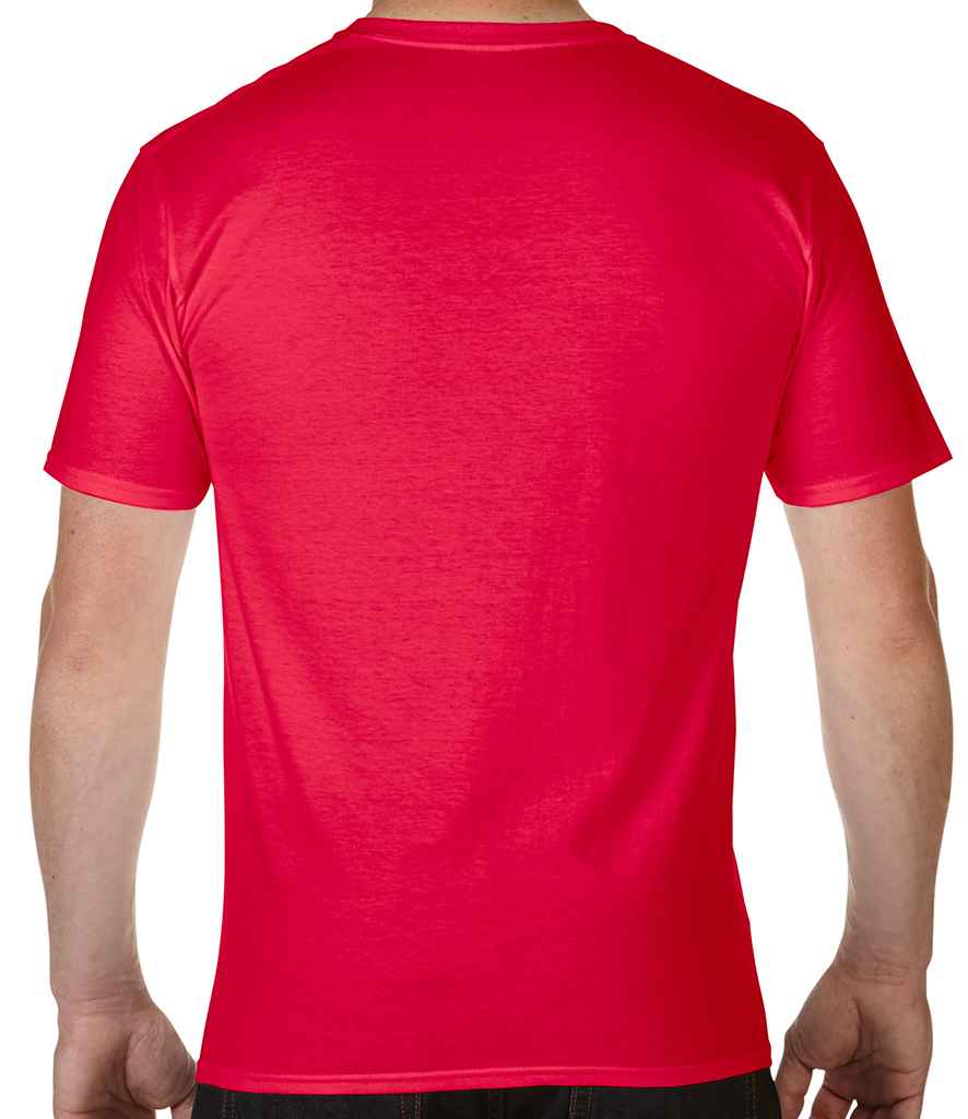 Gildan Premium Cotton V Neck T-Shirt in by Gildan — Custom branded clothing by Print Press, featuring premium embroidery produced in our specialist print lab in the UK.