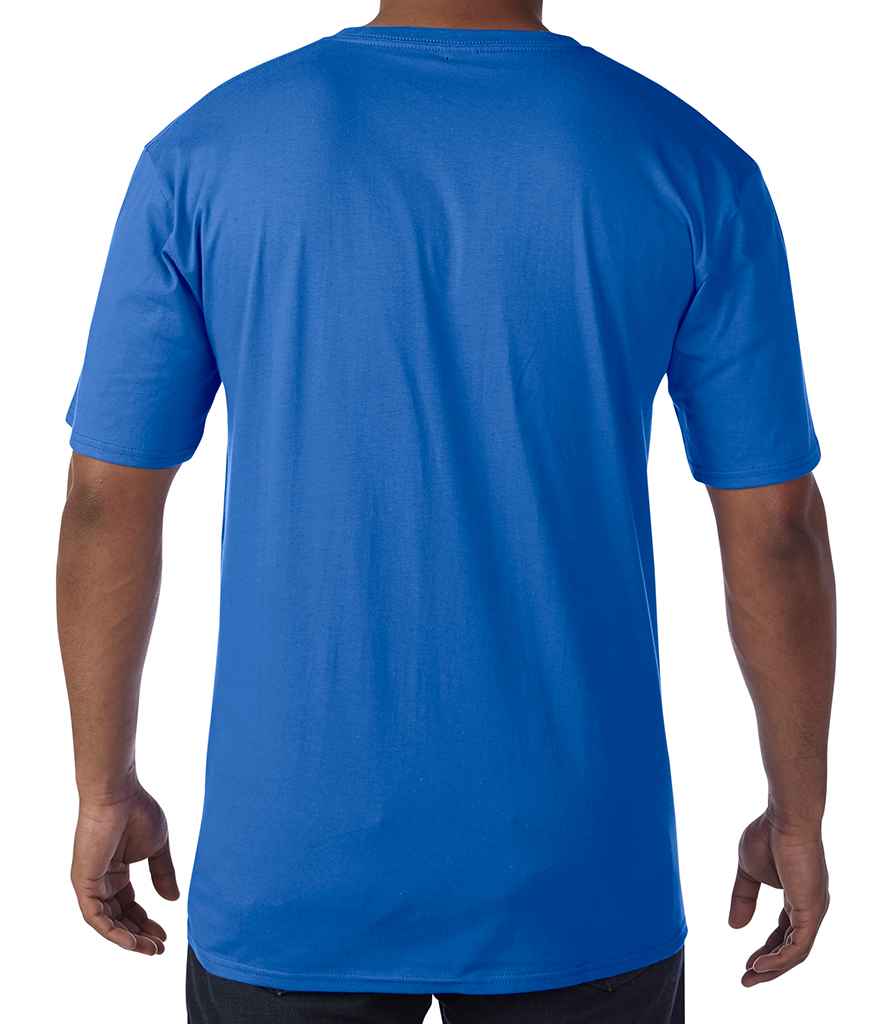 Gildan Premium Cotton V Neck T-Shirt in by Gildan — Custom branded clothing by Print Press, featuring premium embroidery produced in our specialist print lab in the UK.