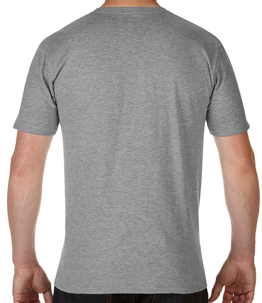 Gildan Premium Cotton V Neck T-Shirt in by Gildan — Custom branded clothing by Print Press, featuring premium embroidery produced in our specialist print lab in the UK.