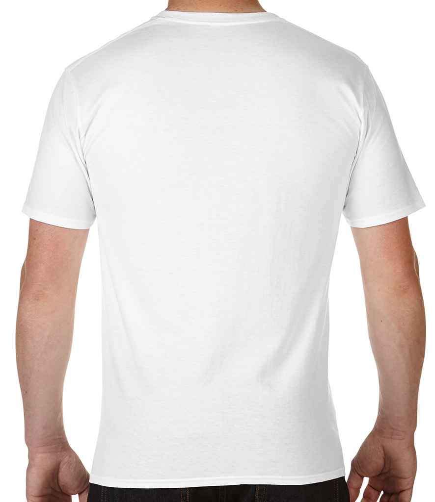 Gildan Premium Cotton V Neck T-Shirt in by Gildan — Custom branded clothing by Print Press, featuring premium embroidery produced in our specialist print lab in the UK.