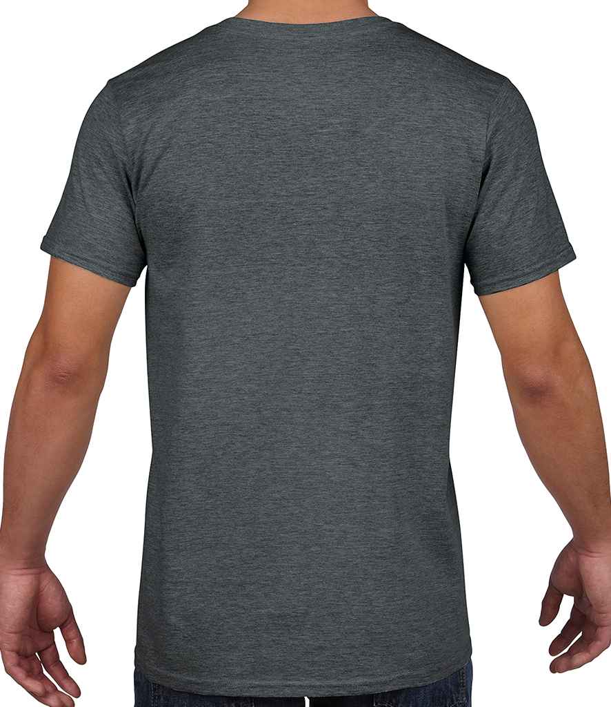 Gildan SoftStyle V Neck T-Shirt in by Gildan — Custom branded clothing by Print Press, featuring premium embroidery produced in our specialist print lab in the UK.