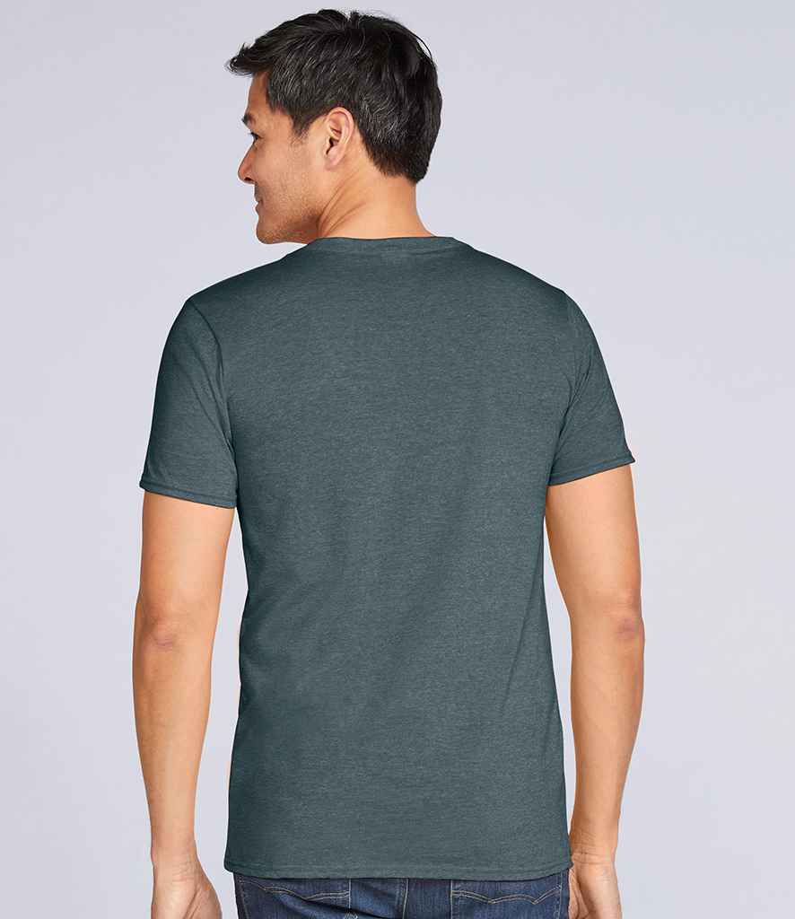 Gildan SoftStyle V Neck T-Shirt in by Gildan — Custom branded clothing by Print Press, featuring premium embroidery produced in our specialist print lab in the UK.