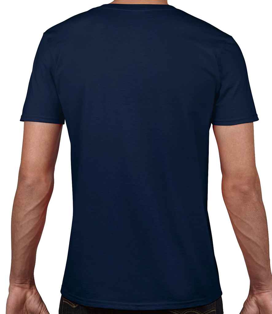 Gildan SoftStyle V Neck T-Shirt in by Gildan — Custom branded clothing by Print Press, featuring premium embroidery produced in our specialist print lab in the UK.