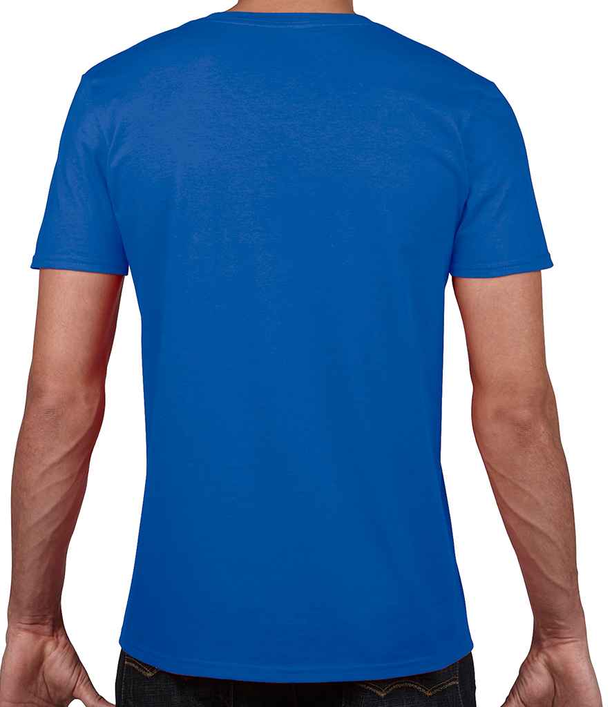 Gildan SoftStyle V Neck T-Shirt in by Gildan — Custom branded clothing by Print Press, featuring premium embroidery produced in our specialist print lab in the UK.