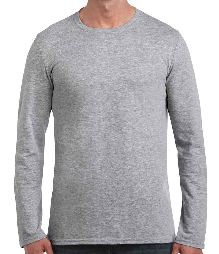 Gildan SoftStyle Long Sleeve T-Shirt in by Gildan — Custom branded clothing by Print Press, featuring premium embroidery produced in our specialist print lab in the UK.