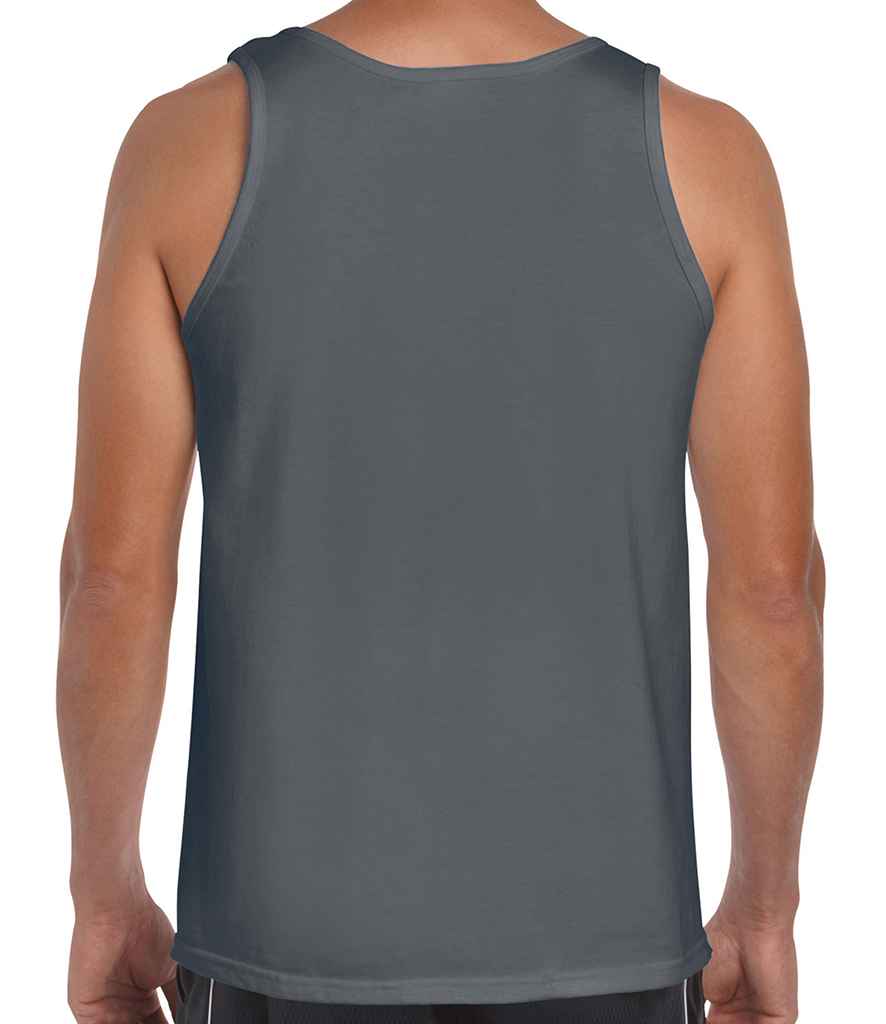 Gildan SoftStyle Tank Top in by Gildan — Custom branded clothing by Print Press, featuring premium embroidery produced in our specialist print lab in the UK.