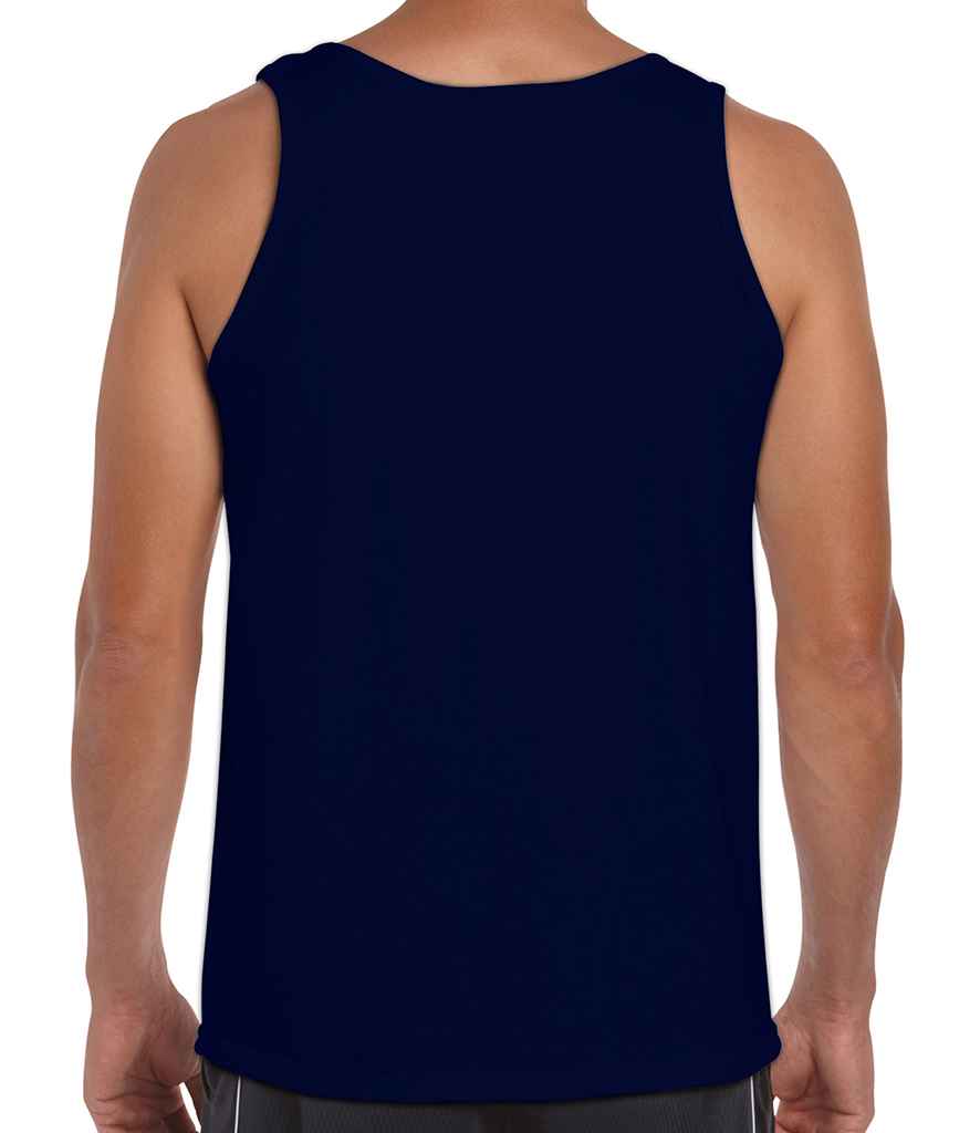Gildan SoftStyle Tank Top in by Gildan — Custom branded clothing by Print Press, featuring premium embroidery produced in our specialist print lab in the UK.