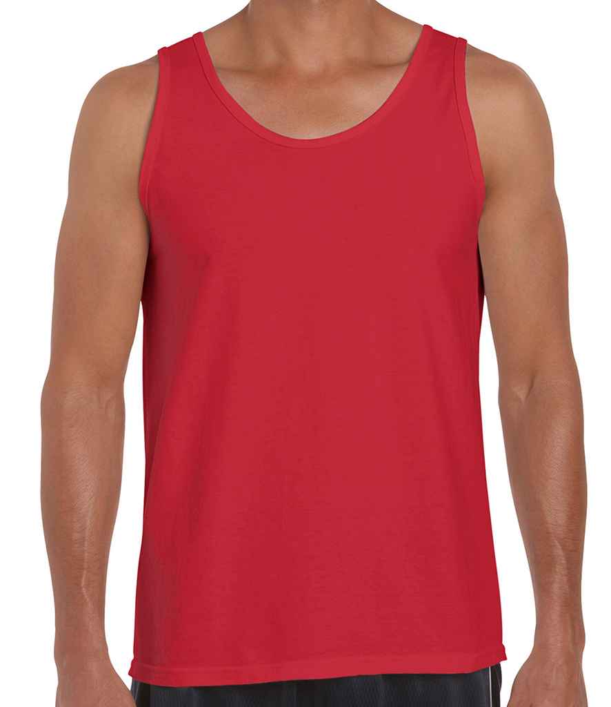 Gildan SoftStyle Tank Top in by Gildan — Custom branded clothing by Print Press, featuring premium embroidery produced in our specialist print lab in the UK.