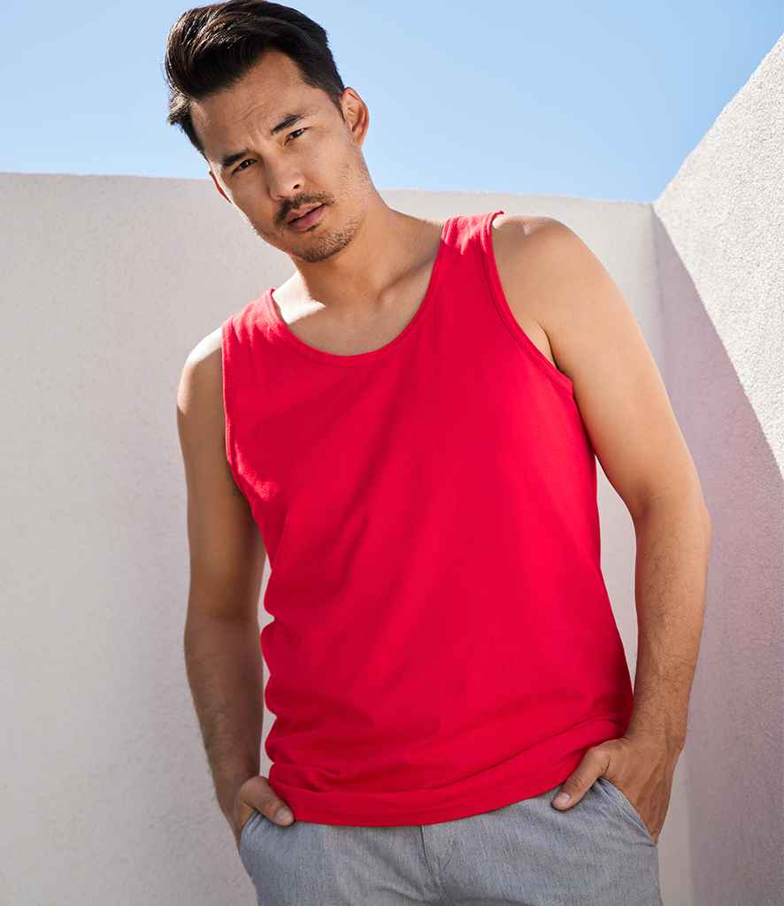 Gildan SoftStyle Tank Top in Red by Gildan — Custom branded clothing by Print Press, featuring premium embroidery produced in our specialist print lab in the UK.