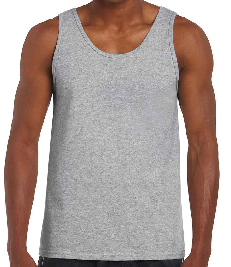 Gildan SoftStyle Tank Top in by Gildan — Custom branded clothing by Print Press, featuring premium embroidery produced in our specialist print lab in the UK.