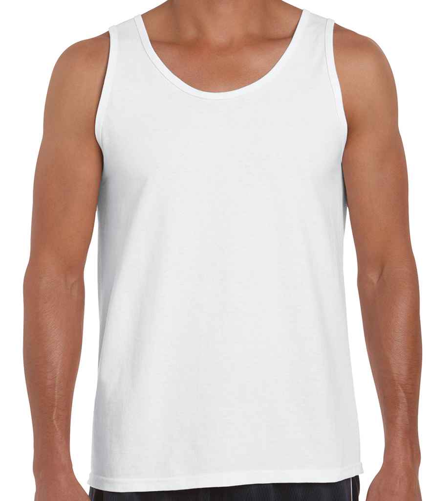 Gildan SoftStyle Tank Top in by Gildan — Custom branded clothing by Print Press, featuring premium embroidery produced in our specialist print lab in the UK.