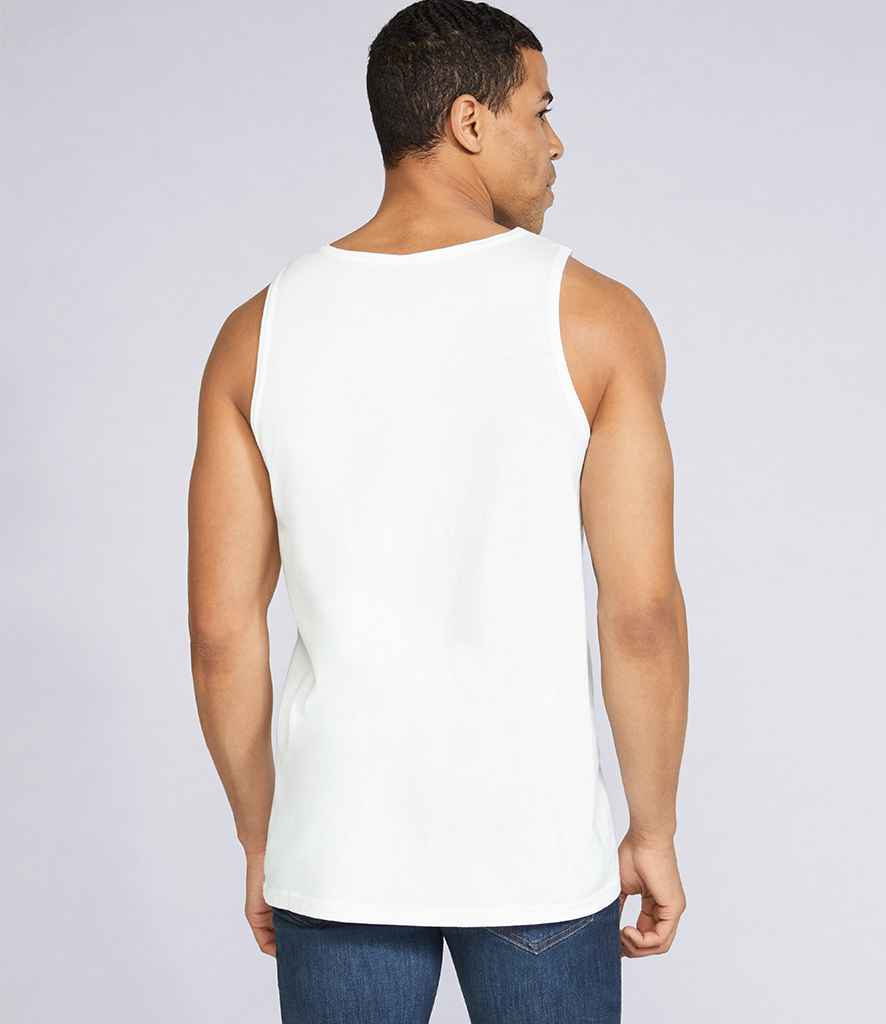 Gildan SoftStyle Tank Top in by Gildan — Custom branded clothing by Print Press, featuring premium embroidery produced in our specialist print lab in the UK.