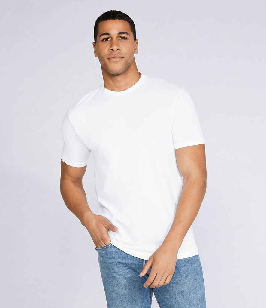 Gildan SoftStyle EZ Print T-Shirt in White by Gildan — Custom branded clothing by Print Press, featuring premium embroidery produced in our specialist print lab in the UK.