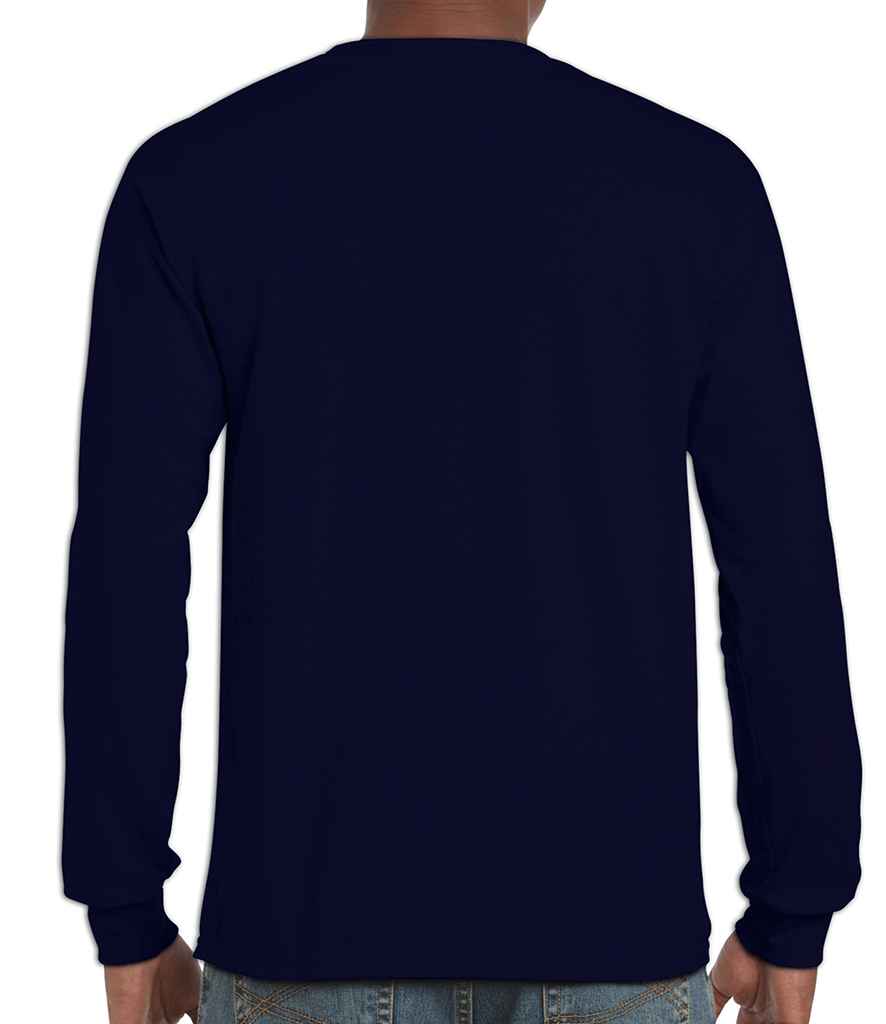 Gildan Ultra Cotton Long Sleeve T-Shirt in by Gildan — Custom branded clothing by Print Press, featuring premium embroidery produced in our specialist print lab in the UK.