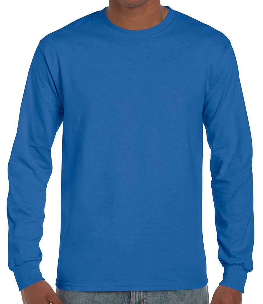 Gildan Ultra Cotton Long Sleeve T-Shirt in by Gildan — Custom branded clothing by Print Press, featuring premium embroidery produced in our specialist print lab in the UK.