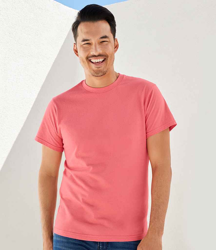 Gildan Hammer Heavyweight T-Shirt in Coral Silk by Gildan — Custom branded clothing by Print Press, featuring premium embroidery produced in our specialist print lab in the UK.