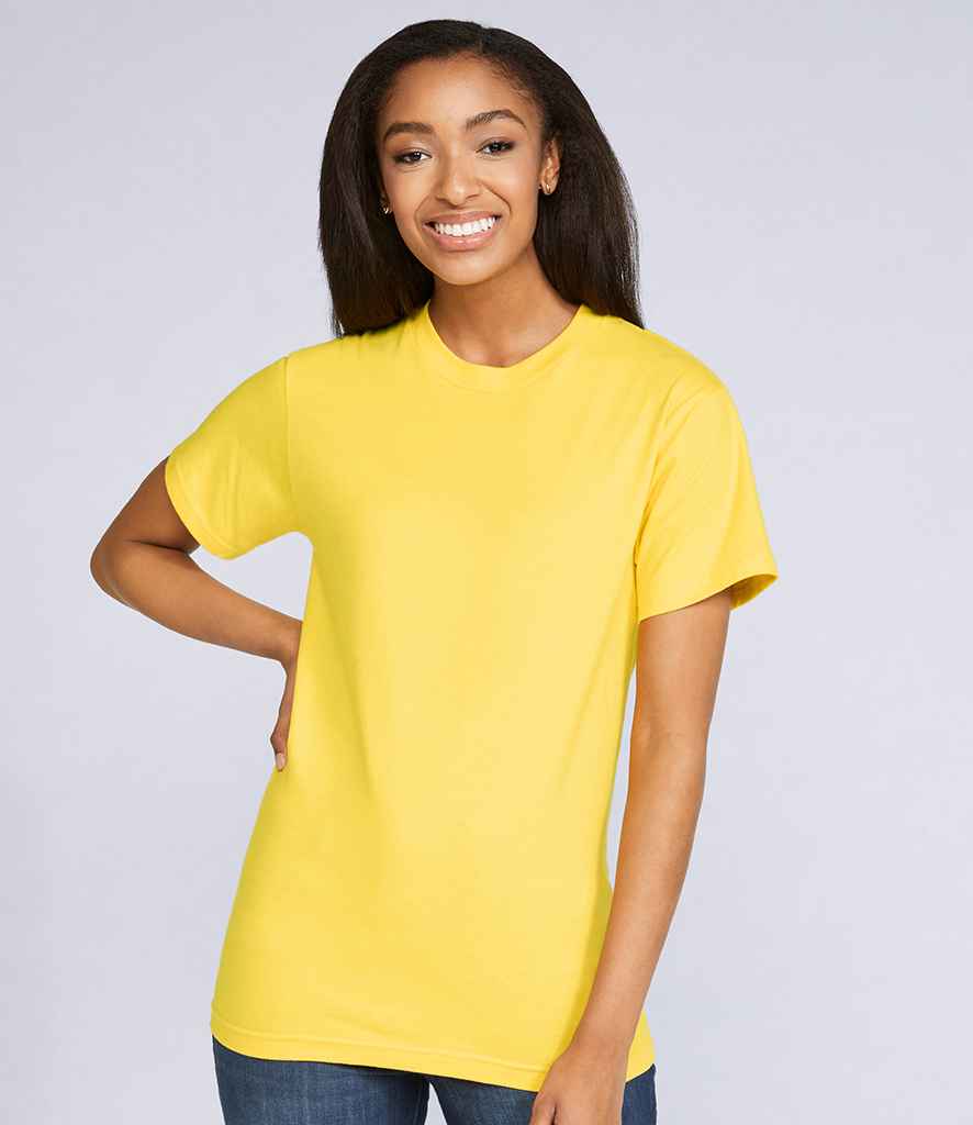 Gildan Hammer Heavyweight T-Shirt in Daisy by Gildan — Custom branded clothing by Print Press, featuring premium embroidery produced in our specialist print lab in the UK.