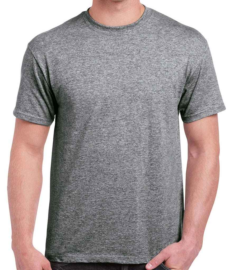 Gildan Hammer Heavyweight T-Shirt in Graphite Heather by Gildan — Custom branded clothing by Print Press, featuring premium embroidery produced in our specialist print lab in the UK.