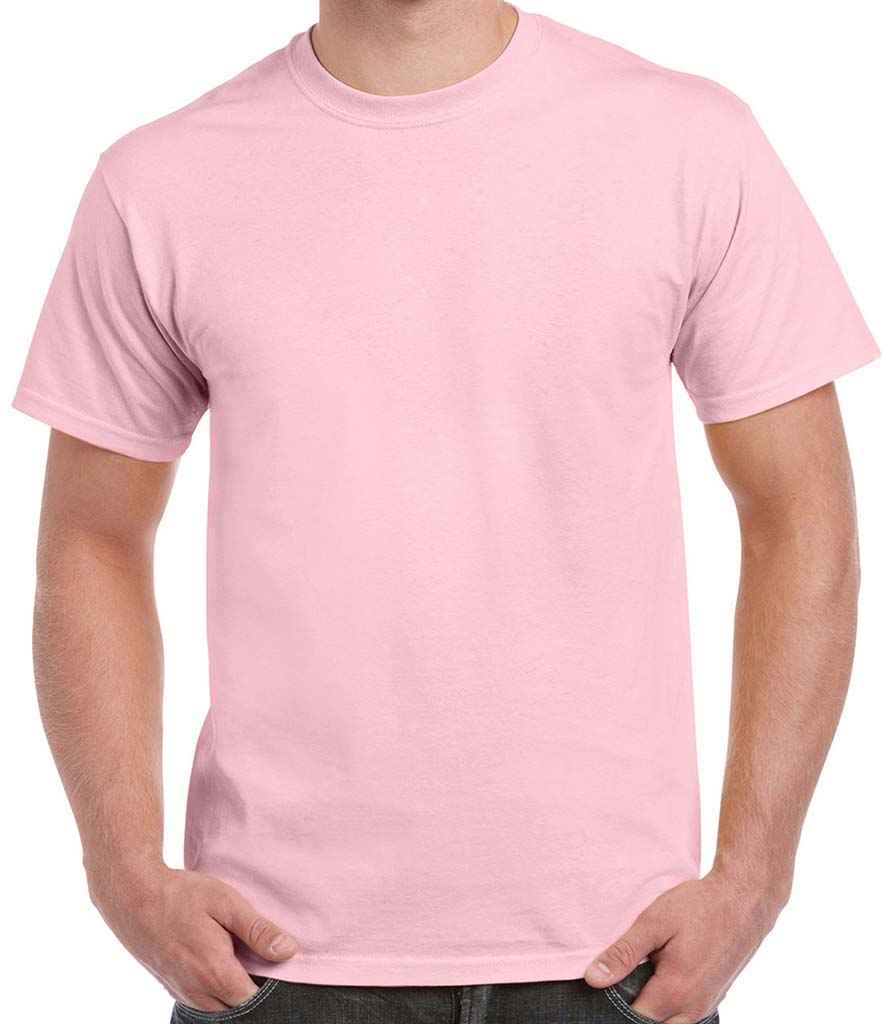 Gildan Hammer Heavyweight T-Shirt in Light Pink by Gildan — Custom branded clothing by Print Press, featuring premium embroidery produced in our specialist print lab in the UK.